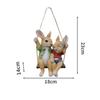 Garden Decor Resin Swing Couple Rabbit Ornament Cartoon Cute Animal Sculpture Hanging Creative Bunny Statue Pendant Courtyard