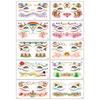 10Pcs Santa Claus Christmas Face Tattoo Sticker Waterproof Elk Christmas Makeup Stickers Face Art DIY Temporary Tattoo