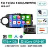 Autorádio Android 14 Carplay pro Toyota Yaris 2012 2013 2014 2015 2016 2017 Navigace GPS Multimediální přehrávač stereo wifi BT Auto