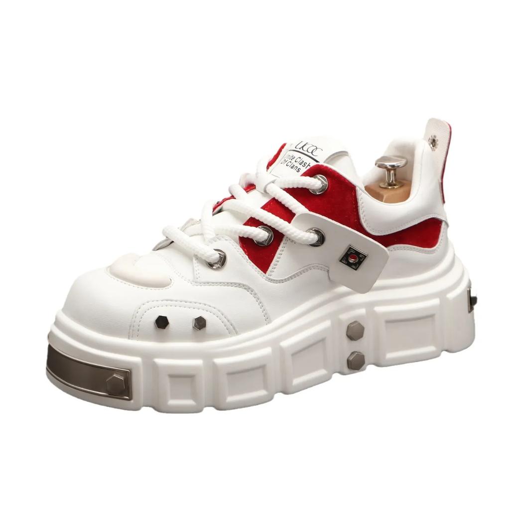 Fashion Men's Father Shoes 2025 Autumn New Willow Nail Increase Men's Shoes Big Head Thick Sole Derby Shoes