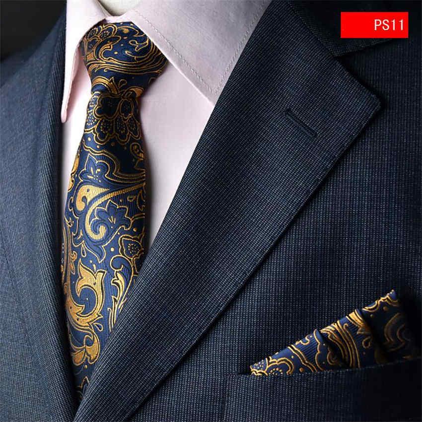 Set di asciugamani da taschino per cravatta da uomo alla moda, per affari, feste casual, cravatta
