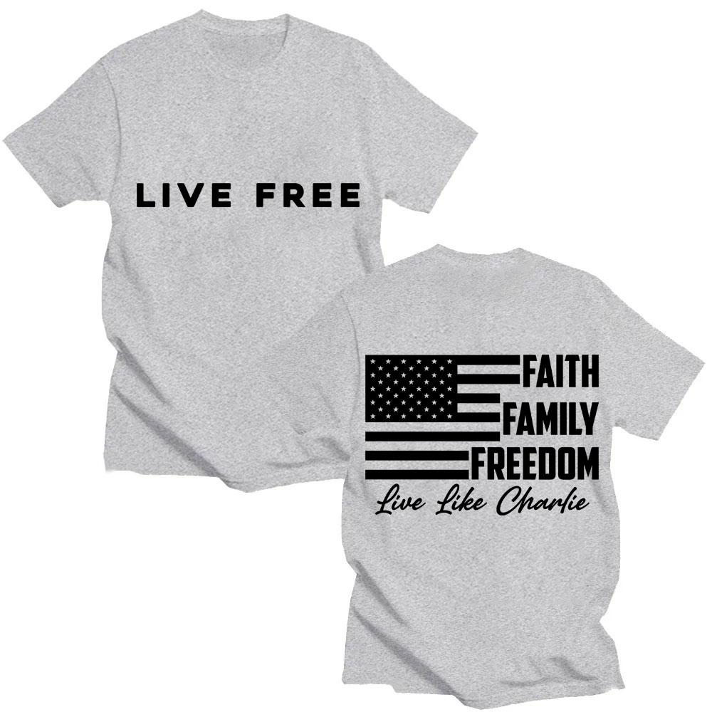 Charlie Kirk Freedom Classic Quote Graphic T-shirts Men Women Fashion Harajuku T Shirt Oversized Cotton Casual Tees Streetwear
