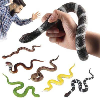 Realistic Fake Snake Toy Soft TPR Snake Model Keep Birds Away Scare Squirrels Simulated Snake Tricky Props Kids Adults Halloween Party Gag Gift