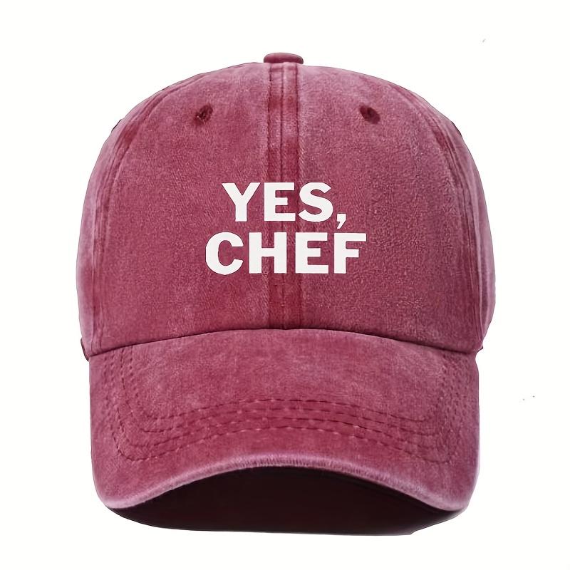 Vintage Baseball Cap YES CHEF Adjustable Baseball Cap  100 Rayon Vintage Washed Unisex Trucker Hat for Men  Women