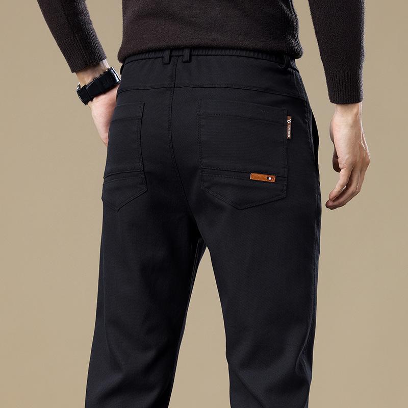 6 typů kávy Černá Šedá Podzimní a zimní Pánské kalhoty s fleecem/Běžné Volitelné Slim fit Rovná nohavice High-end Ležérní kalhoty pro mírně pokročilé