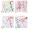 PVC 5 Rings Binder Notebook with Refill Paper 5 Hole Binder Journal Planner PVC 5 Rings Binder with Card Pocket