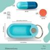 Plastic Pills Cases Keychain Storage Box Organizer Keychain Pill Holder Daily Moistureproof Daily Medication Storage Camping