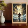Jesus Lampe Licht Jesus Lampe Aufleuchtendes Bild Inspirierende Christliche Wandkunst Gemälde Dekoration Für Zuhause Wohnzimmer Schlafzimmer