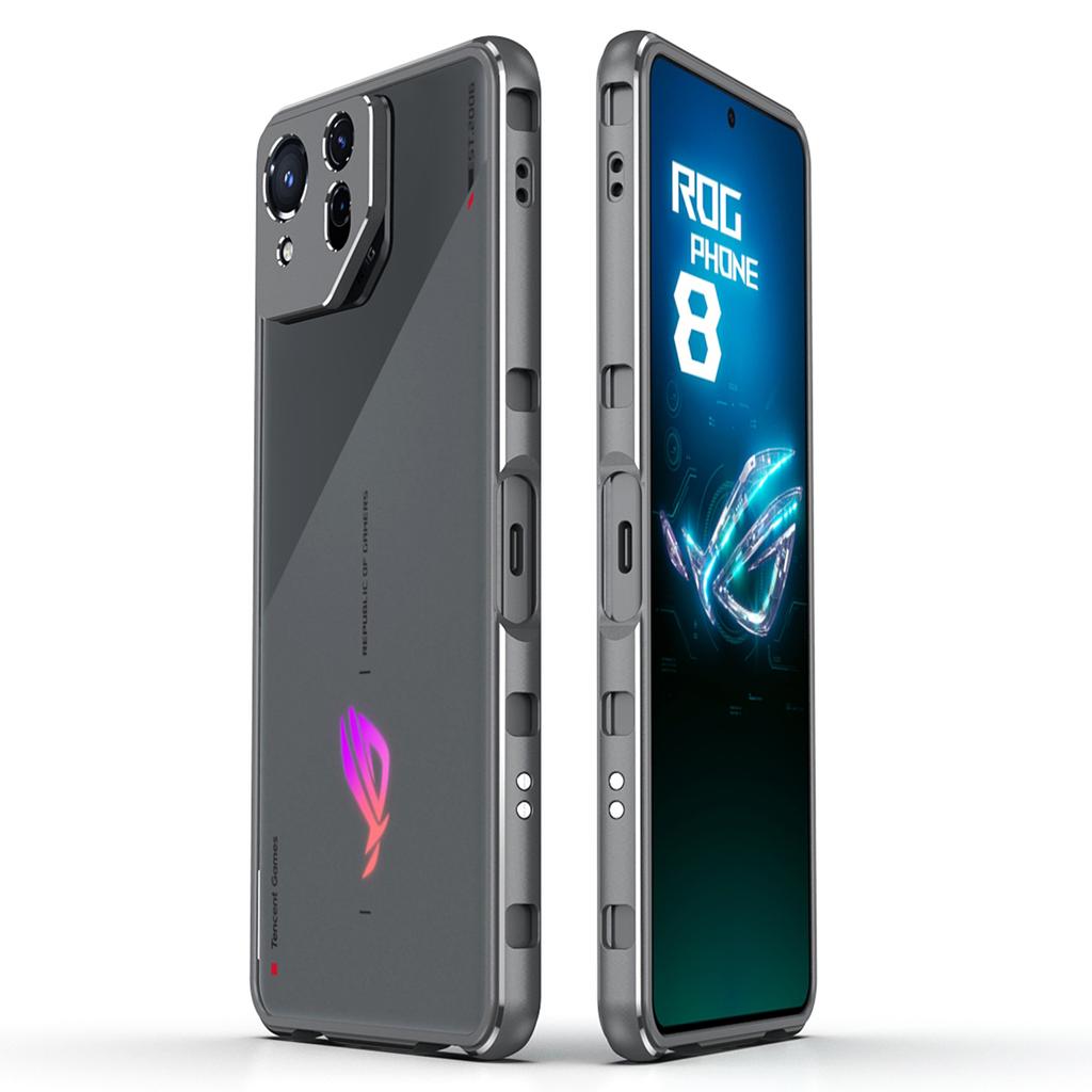 For Asus ROG Phone 8 5G/Phone 8 Pro 5G Bumper Case Phone Metal Frame with Camera Lens Cover