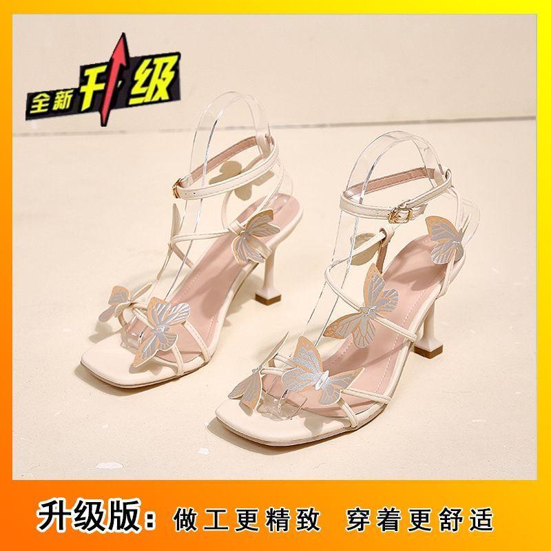 Commuter Roman women's shoes with skirts European and American sandals thin heels fashion versatile temperament high heels 2025 summer and autumn new