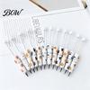 Smooth Writing Beaded Pens Halloween Rhinestone Beadable Pen, DIY Sparkly Cat Pumpkin Ghost Plastic Handmade Gift Glitter Black Ink Ballpoint Pen for
