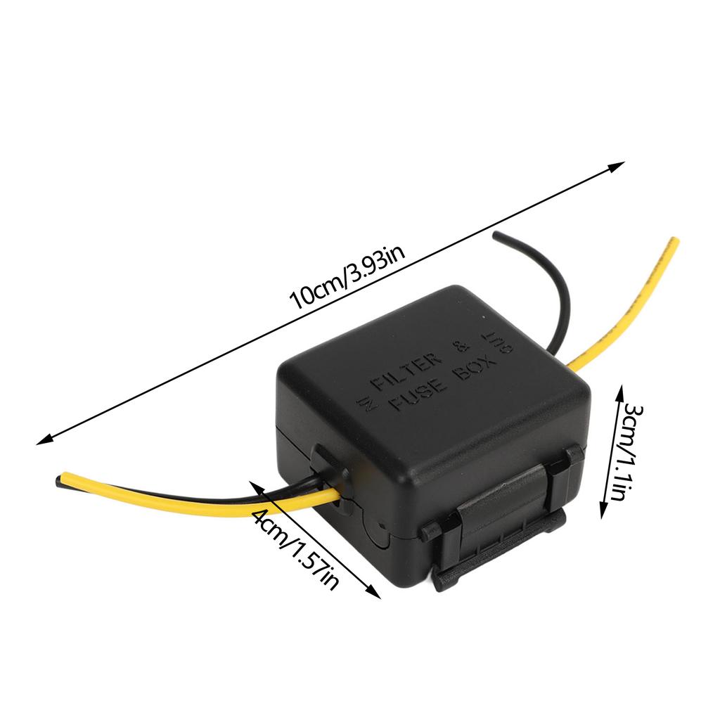 Car Audio Power Filter Noise Reducer 12V High Compatibility Premium for Amplifier Subwoofer Stereo System Sound Enhancer