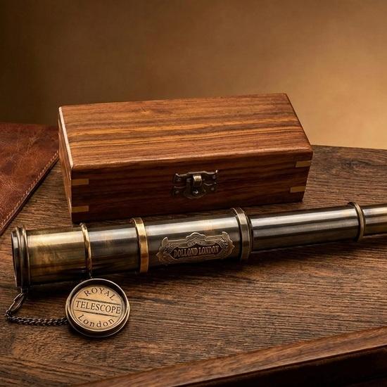 Personalized Brass Telescope Spyglass Engraved Nautical Gift