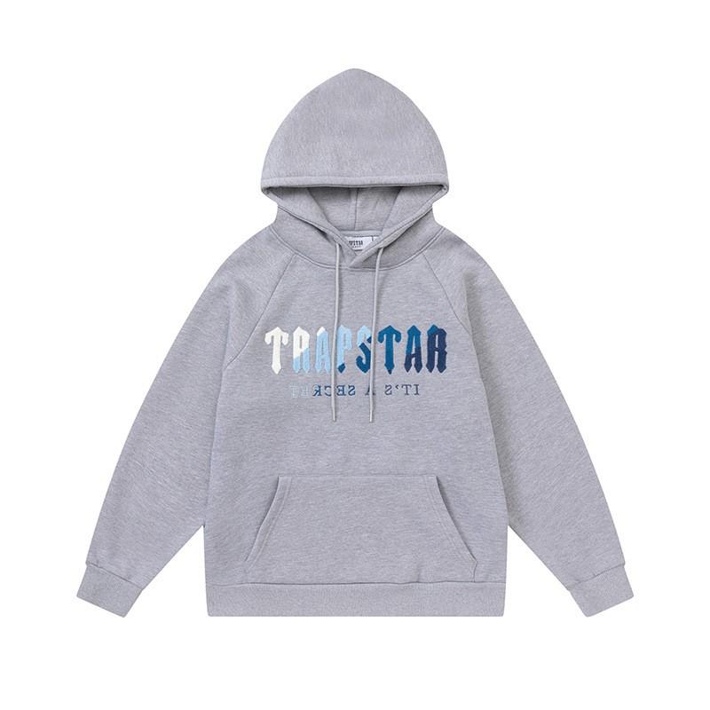 Mens Gradient Letter Tiger Head Embroidered Hoodie Jogger Set Streetwear Winter Outfit