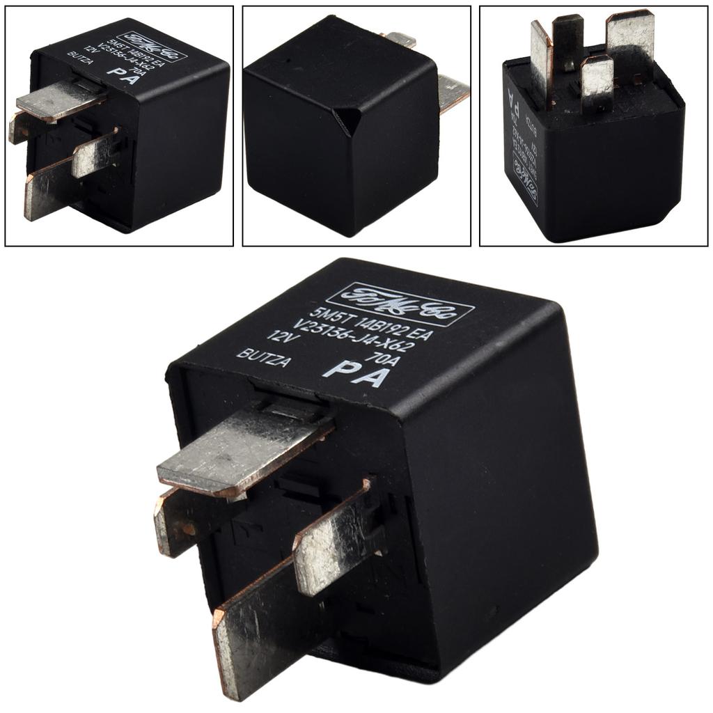 For Ford Auto Relay Car Relay Car Interior Parts 5M5T14B192EA 70A 12V Black Plastic Plug-and-play V23136-J4-X62