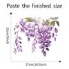 Elegant Purple Vine with Leaves and Flowers Toilet and Wall Sticker Set Waterproof Self-Adhesive Removable Decal for Bathroom WC Home Decor