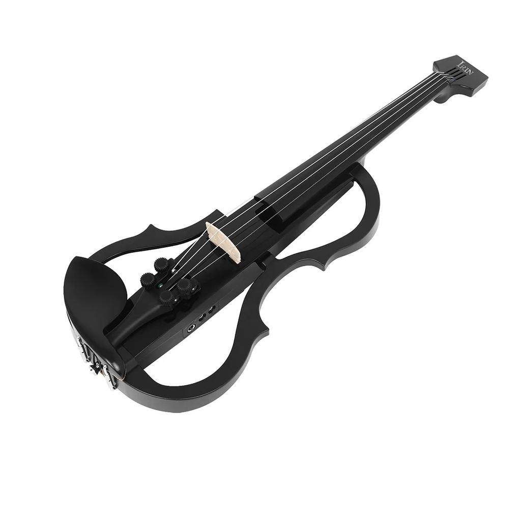 IRIN 4/4 Violin Electric Silent Smart Violin Carbon Fiber Electric Violin Pro String Instrument with Shoulder Rests Headphones