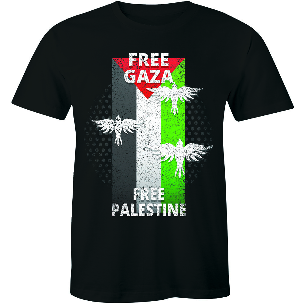 Free Gaza Free Palestine Flag 2019 - Muslim Freedom Protest Men s T-shirt Tee M