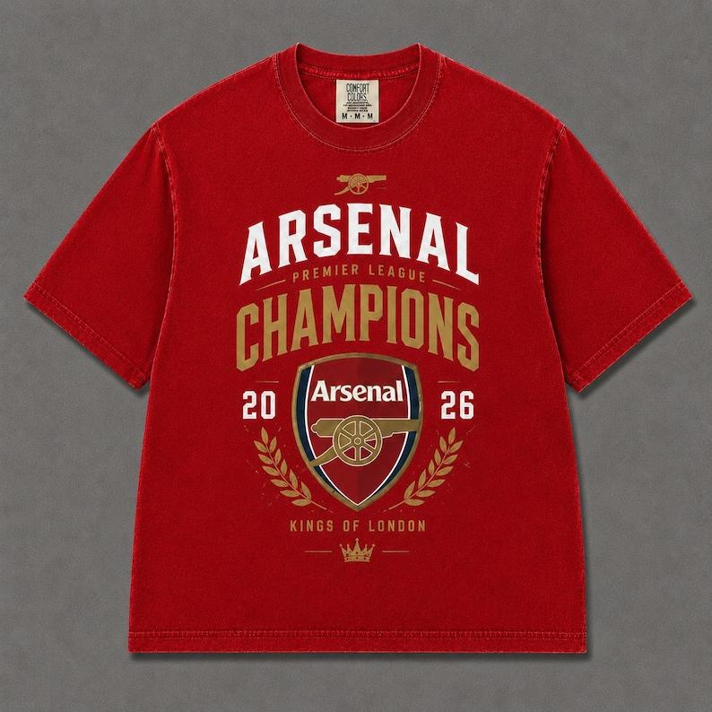 Comfort Colors Arsenal Champions 2026 Shirt, Premier League Winners Tee, Kings of London Football Fan Graphic T Shirt Gift 3XL