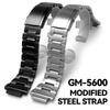Korlexchi 316 Stainless Steel Bracelet Watch Band, Custom Metal Strap, Compatible with Casio and G-SHOCK Men's GM5600 and GM-5600B (Silver)