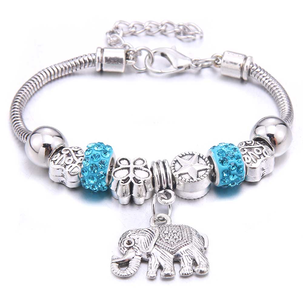 Papa snap Women Bracelet Colorful Crystal Charm Bracelet for Women DIY Beads Bracelets & Bangles Jewelry Gift