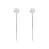 PONYKISS  Silver Colorful Rose Cute Plant Stud Earring for Women Minimalist Fine  Piercing Screw Bead Accessories