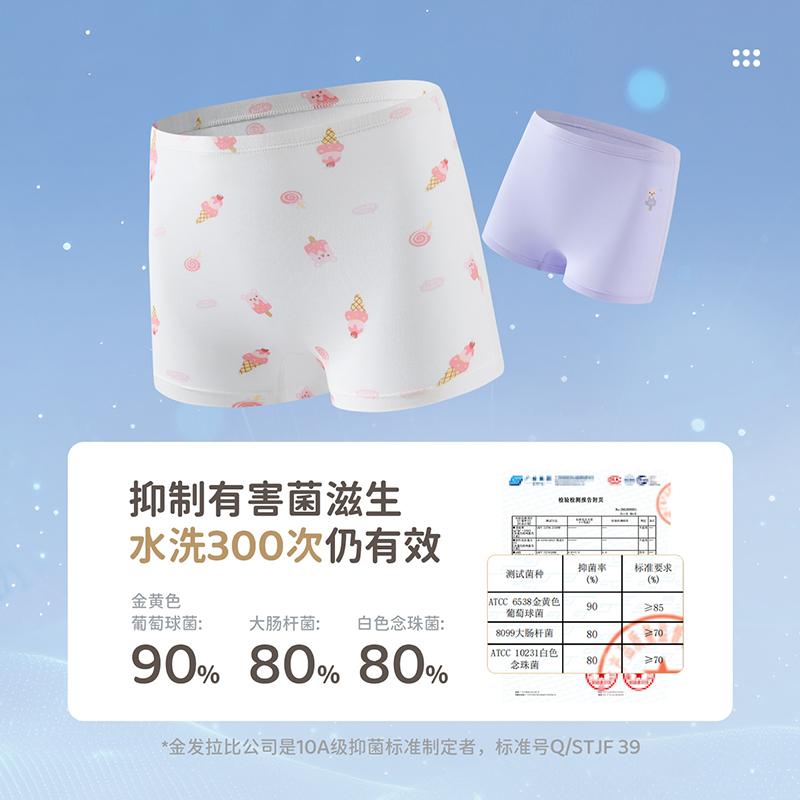 Ice cream girl's underwear (4-piece set with four corners)