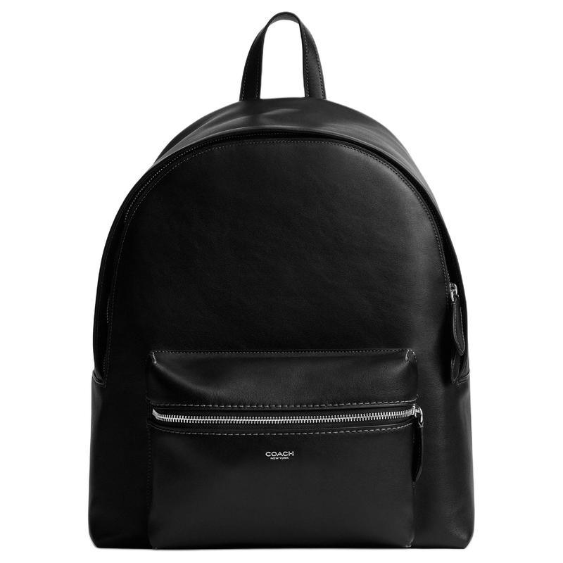 

COACH RIDGEWOOD adjustable shoulder strap cowhide backpack large size unisex couple style black чорний