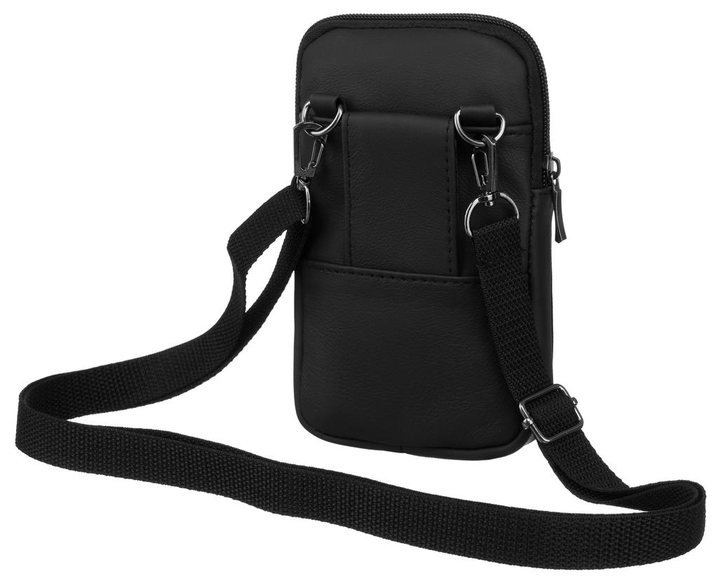 Leder Handtasche Geldbörse DHN-201-CLB-6472 Schwarz