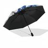 1pc Dragon Ball Z Vegeta Super Saiyan Blue Automatic Folding Umbrella, 3-Panel Design, 8-Bone Frame Outdoor Umbrella, Perfect Gift for Fans, Travelers