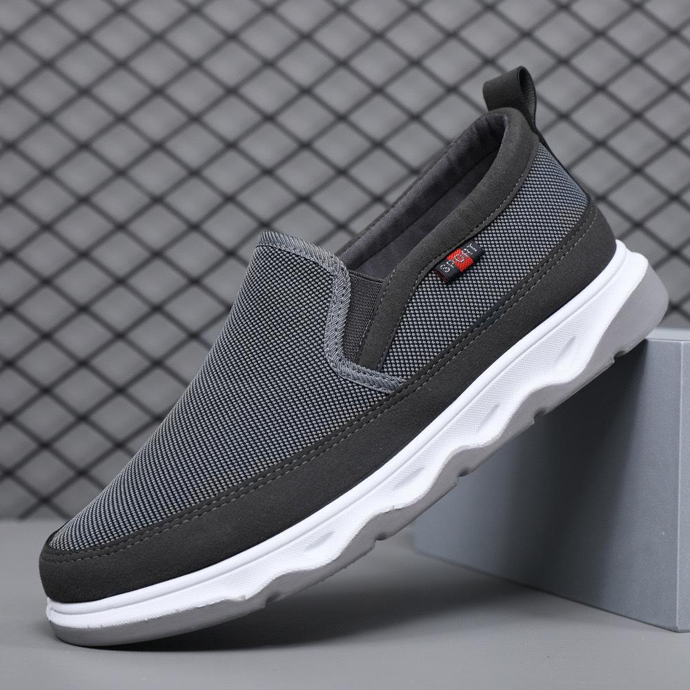 Men's canvas shoes old Beijing shoes sports and leisure Korean version trend fashion breathable one-pedal lazy shoes men's shoes