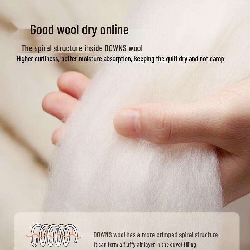 HANDUNYOU 100% Australian Pure Wool Winter Quilt