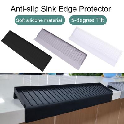 Silicone Sink Edge Protector Splash Guard 5-degree Tilt Anti-slip Multifunction Countertop