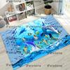 27 Style 3D Illusion Sea Underwater World Dolphin Rug for Bedroom Living Room Sofa Home Doormat Decor, Kids Non-slip Floor Mat