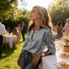 Camicia da donna, camicetta, stampa, bottoni, manica lunga, casual, basic, colletto, regolare