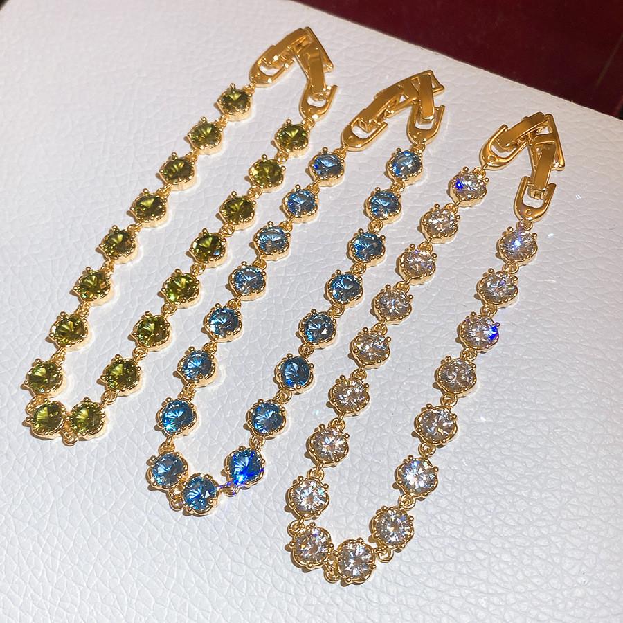 Fashion Geometric Zircon Gold Plated Bracelet For Women Gift Elegant Jewelry