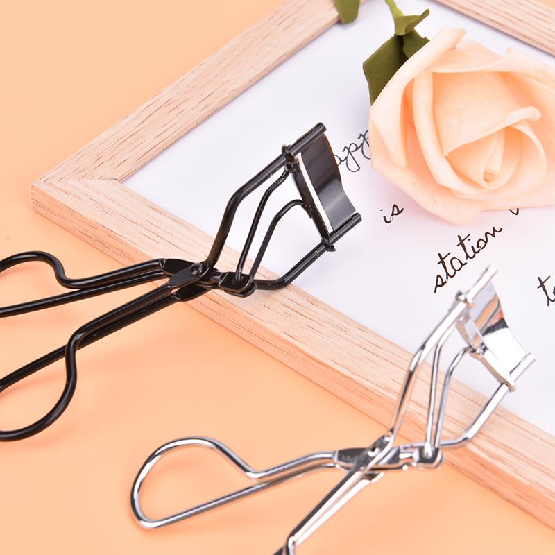 Black Silver Portable Eyelash Curler Safe And Long Lasting Eyelash
