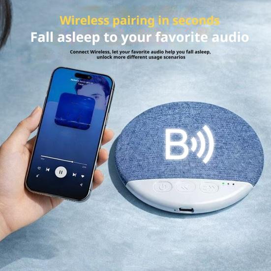 Under-Pillow Sleep Speaker with White Noise USB Rechargeable Ultra Slim Wireless Bluetooth-compatible 5.4 Pillow Speaker with Timer