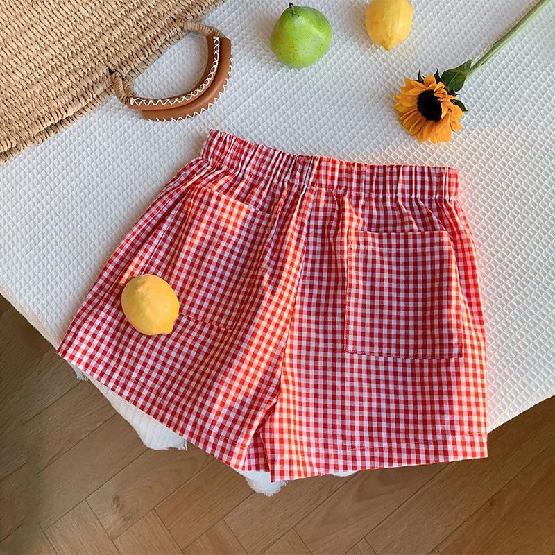 

ZANZEA Женские летние свободные повседневные шорты с клетчатым принтом красный