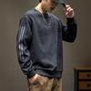 Men's Trendy Striped Crewneck Sweatshirt - Autumn 2025 Casual Heavyweight Long Sleeve Top
