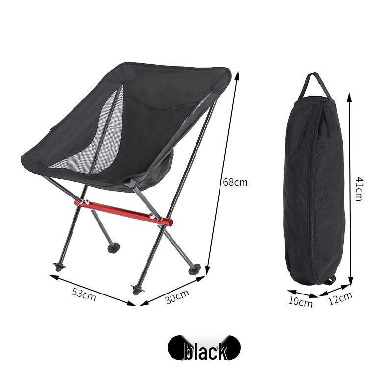 Portable Aluminum Folding Chair – Lightweight Backrest Stool for Camping, Beach, Fishing, and Home.