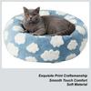 Round Cat Bed Plush Pet Sleeping Cushion Anti-Slip Pet Cushion for Indoor Home Bedroom Living Room Winter Cats Dogs Kitten Puppy