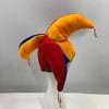 Clown Costume Hat Rainbow Color Halloween Props Cosplay Party Accessories Christmas Carnival Party Costume for Teenagers