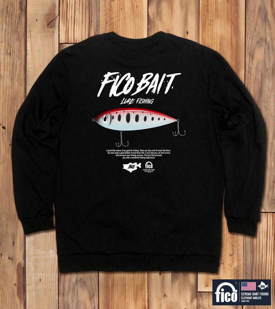 DOLDOL Fico-Mtm-87 Extreme Fishing Brand Fico Character Graphic Sweatshirt Long Sleeve