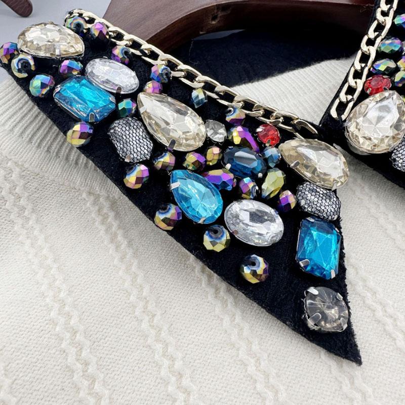 Perfect Match Pearl Women Shirt False Collars Crystal Removable Collar Women Necklace Fake Collar Detachable Diamond Clothing Accessories