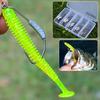 25pcs Fishing Hook Fishing Crank Barbed Lead Offset Lure Hooks Soft Bait Pin Tackle Accessories Set