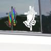 Adesivo in Vinile Religioso Mani in Preghiera per Lunotto Auto Crocifisso Sfumato Adesivo per SUV Camion Decalcomanie per Auto Resistenti al Sole per Parabrezza
