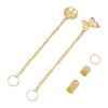 Dreadlock Jewelry Gold Hollow Out Exquisite Hair Braiding Cuffs Rings DIY Dreadlock Accessories