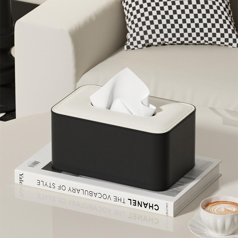 

Classic Black and White High-End Tissue Box for Home, Living Room, or Coffee Table