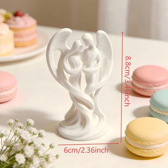 Ornamenti Angelo Madre e Figlio Stampati 3D Linee Lisce Statuetta Decorativa Compatta Simboleggiante Protezione E Compagnia Statua